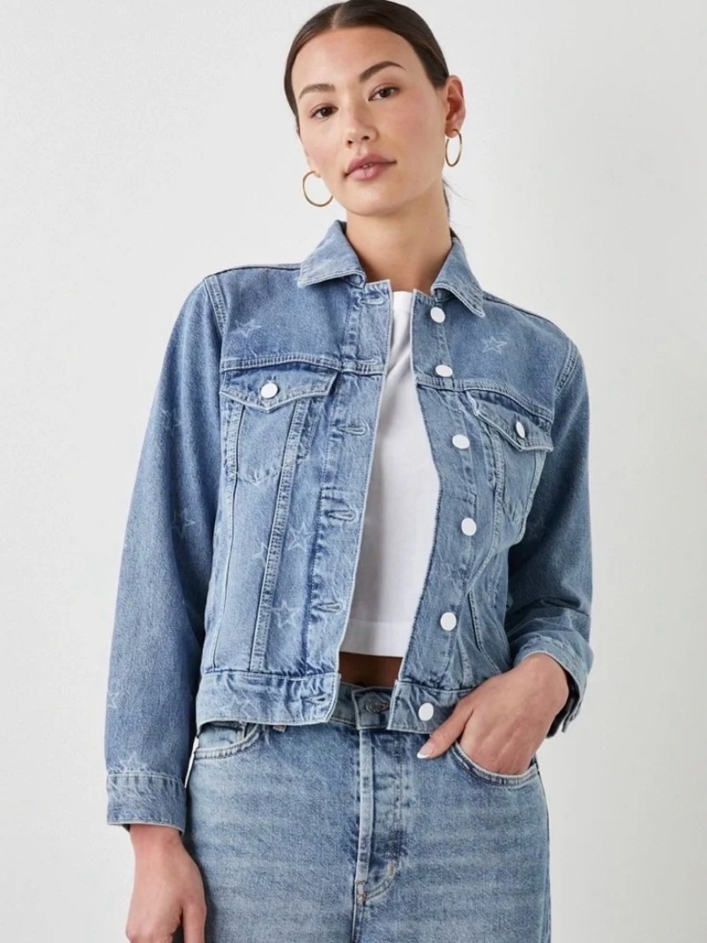 Rails Mulholland Lady Liberty Denim jacket SZ L NWT